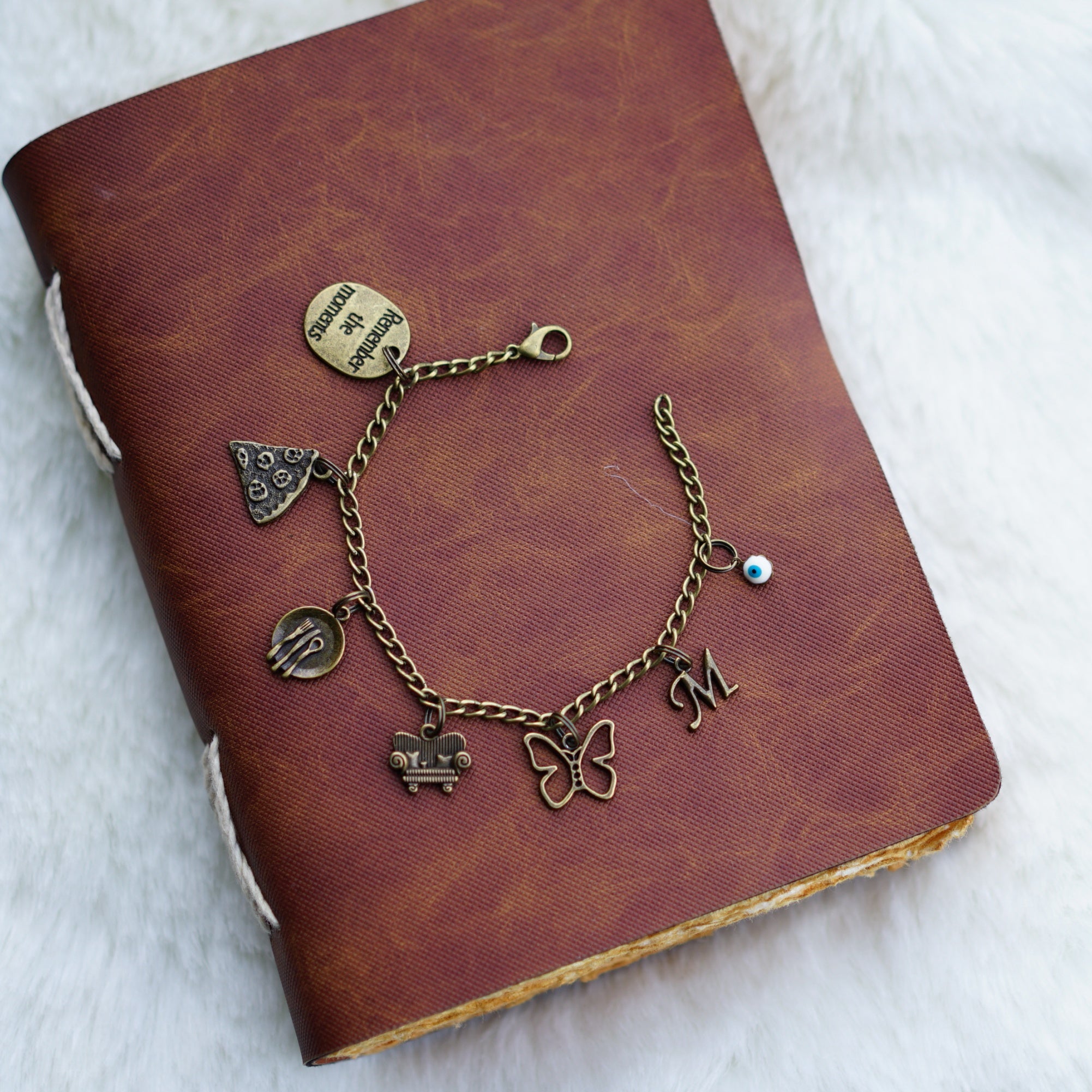 Friends inspired Charm Bracelet with Alphabet