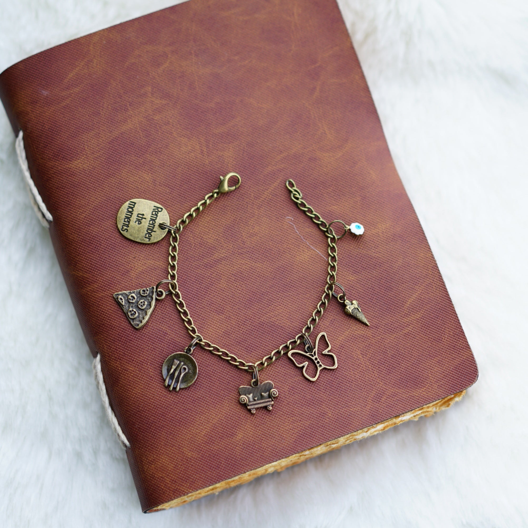 Friends inspired Charm Bracelet with Alphabet