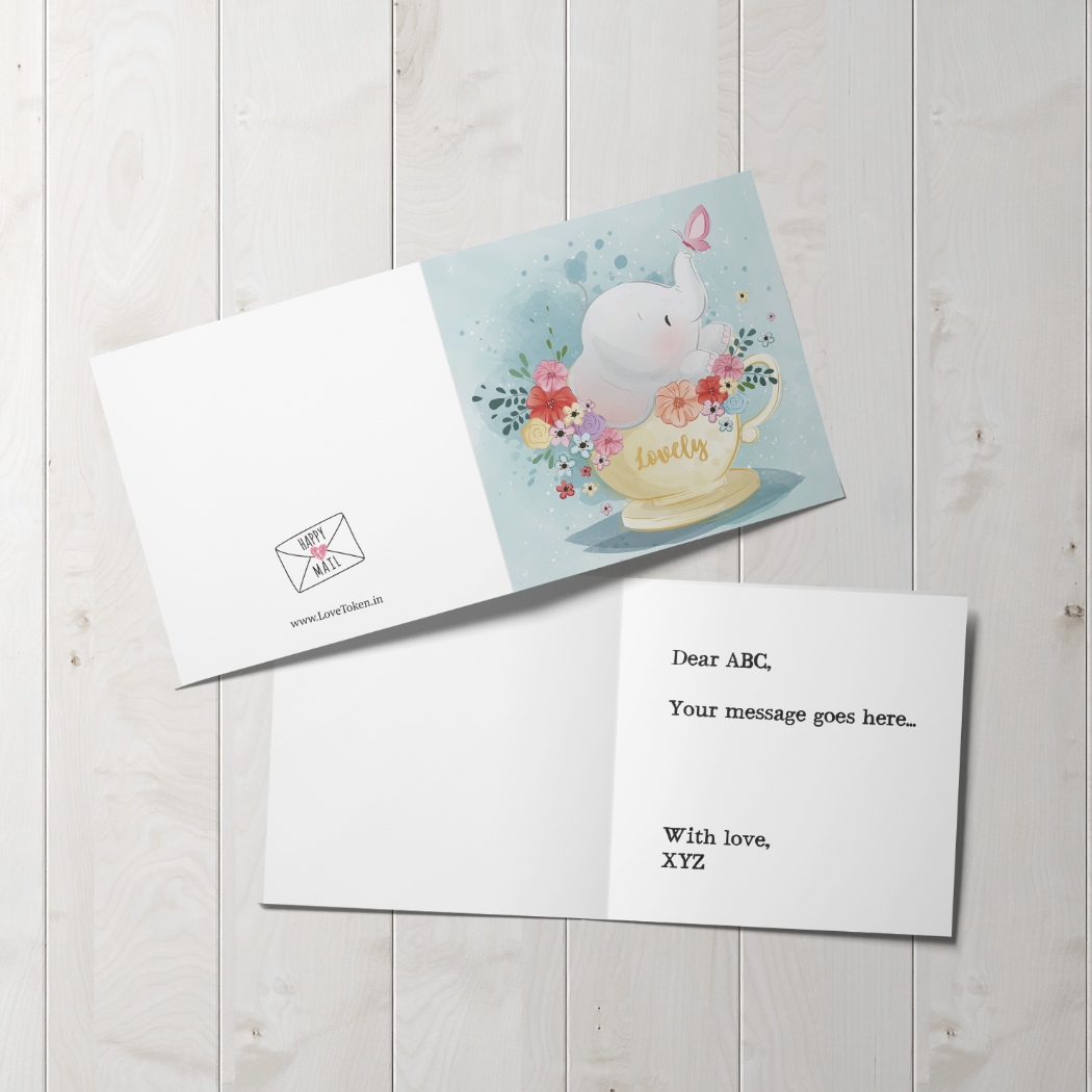 Elephant Cup Card