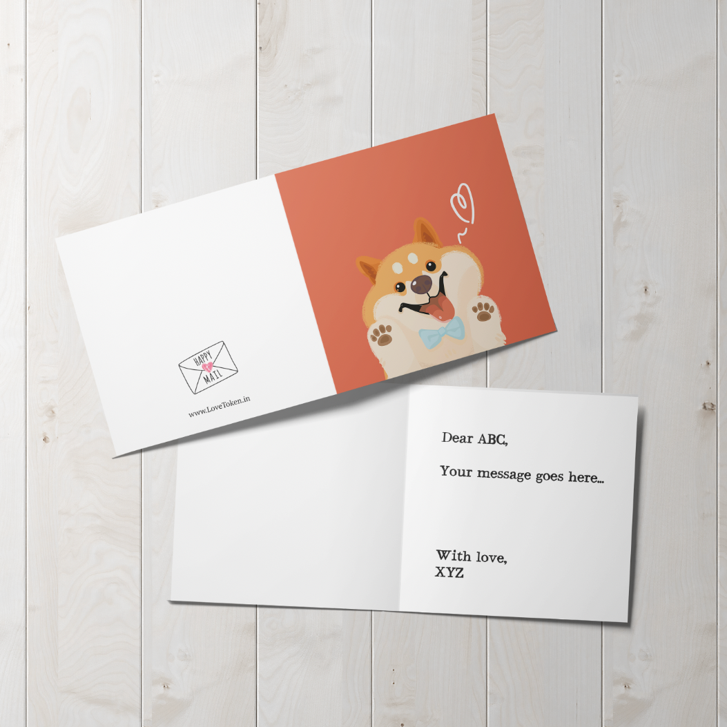 Cute Dog heart Card