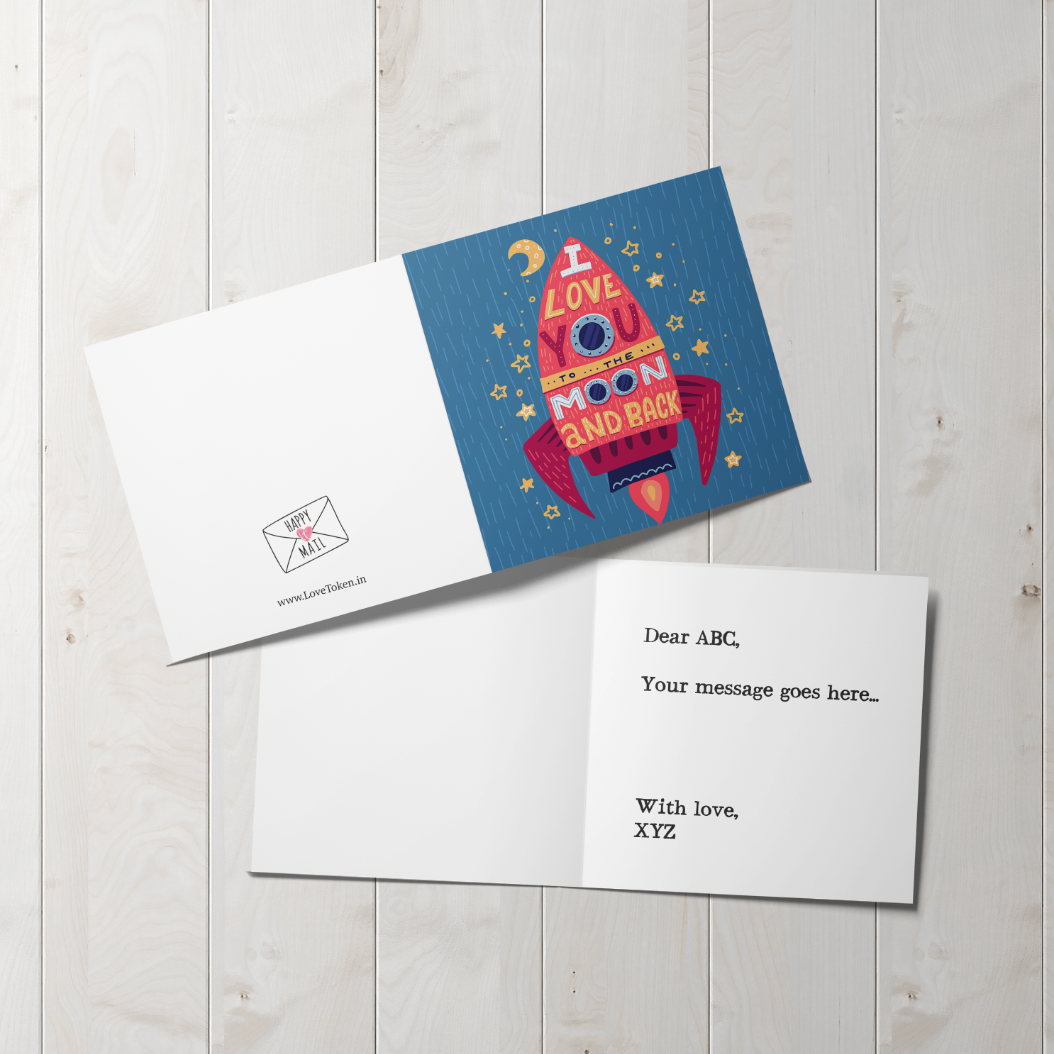 I love you to the moon Card