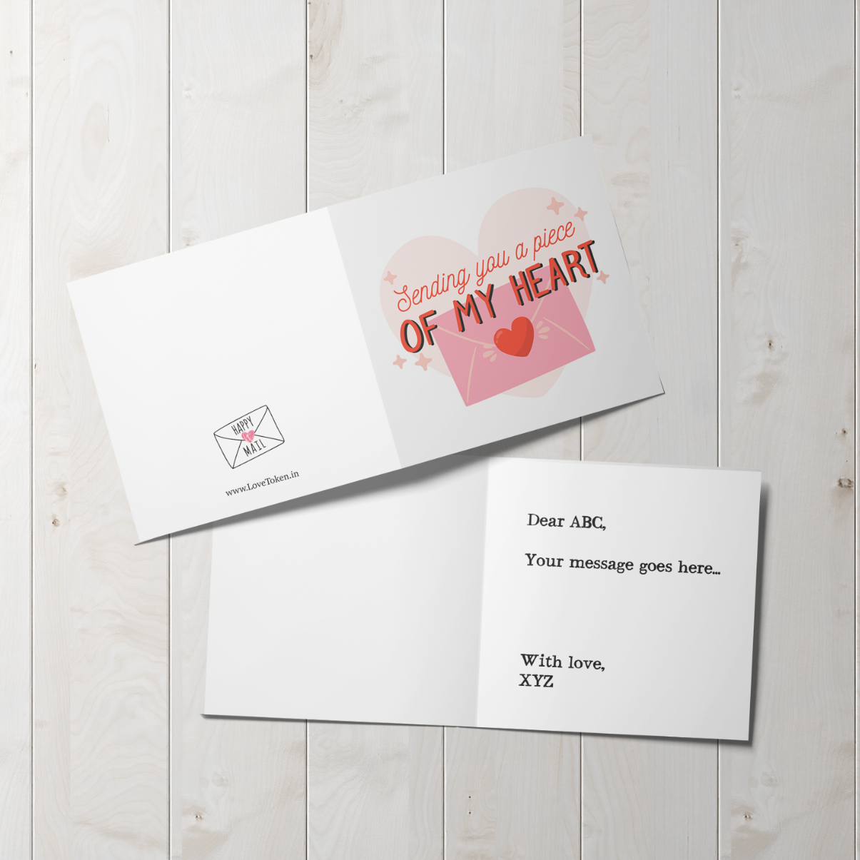 Piece of heart Card