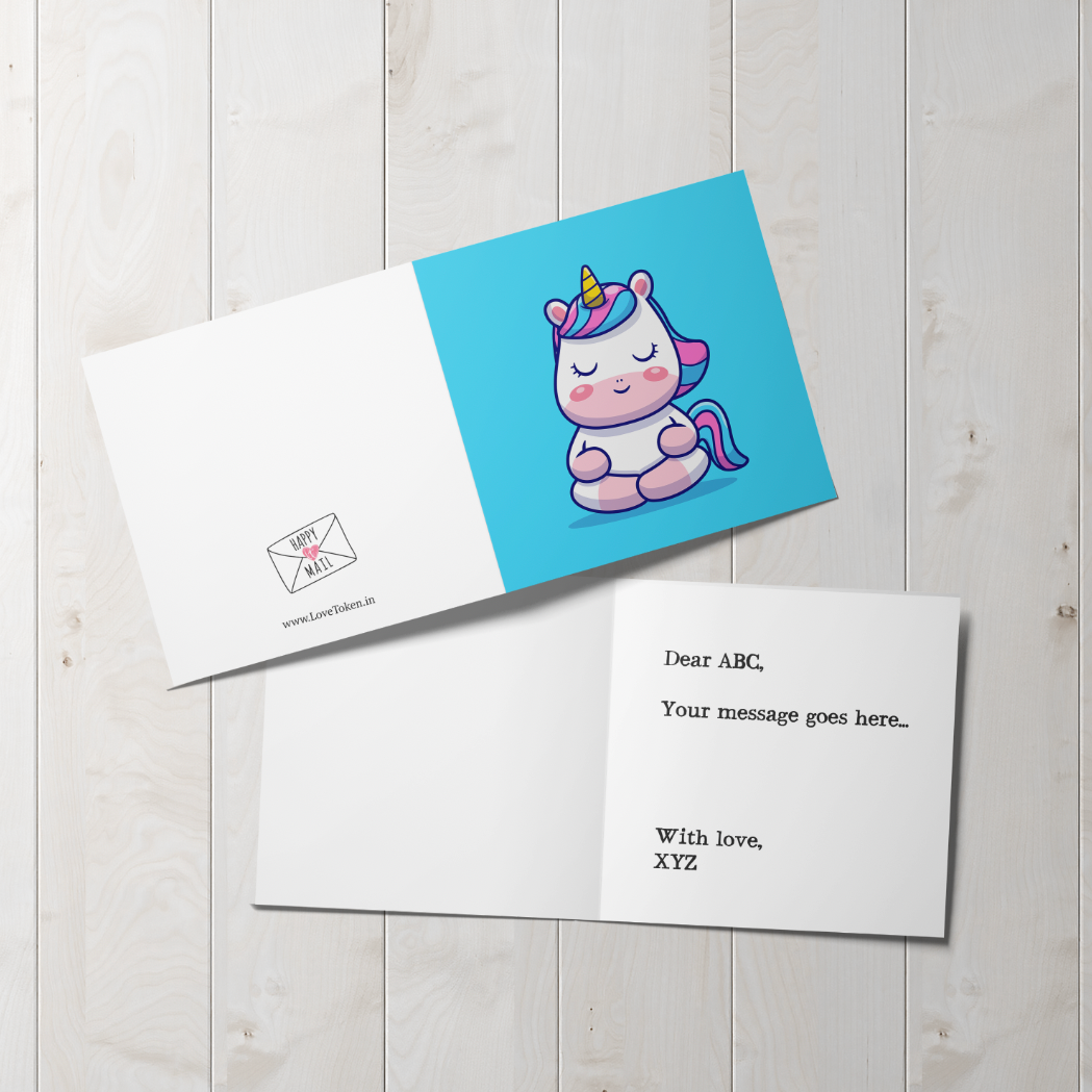 Meditating Unicorn Card