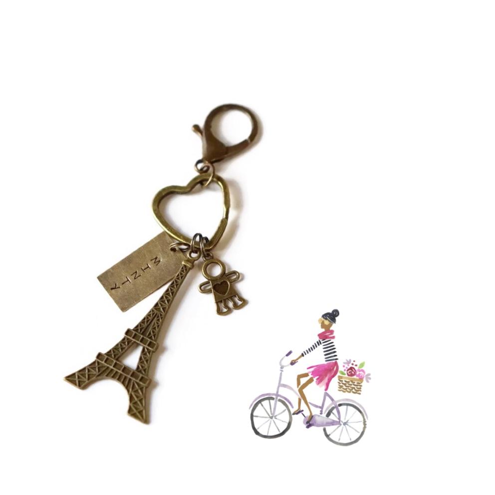 Personalised Eiffel tower Keychain