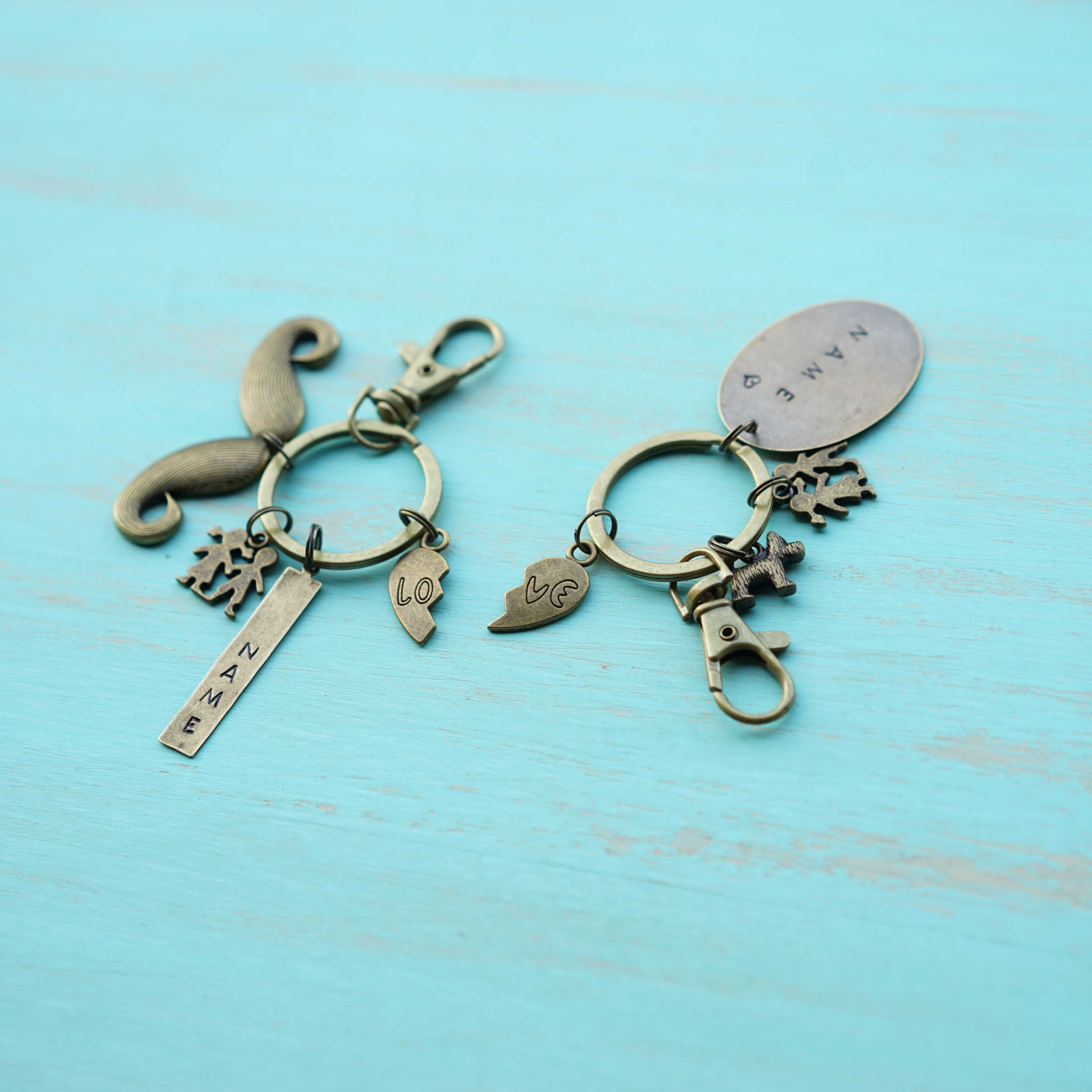 Personalised Couple Keychain