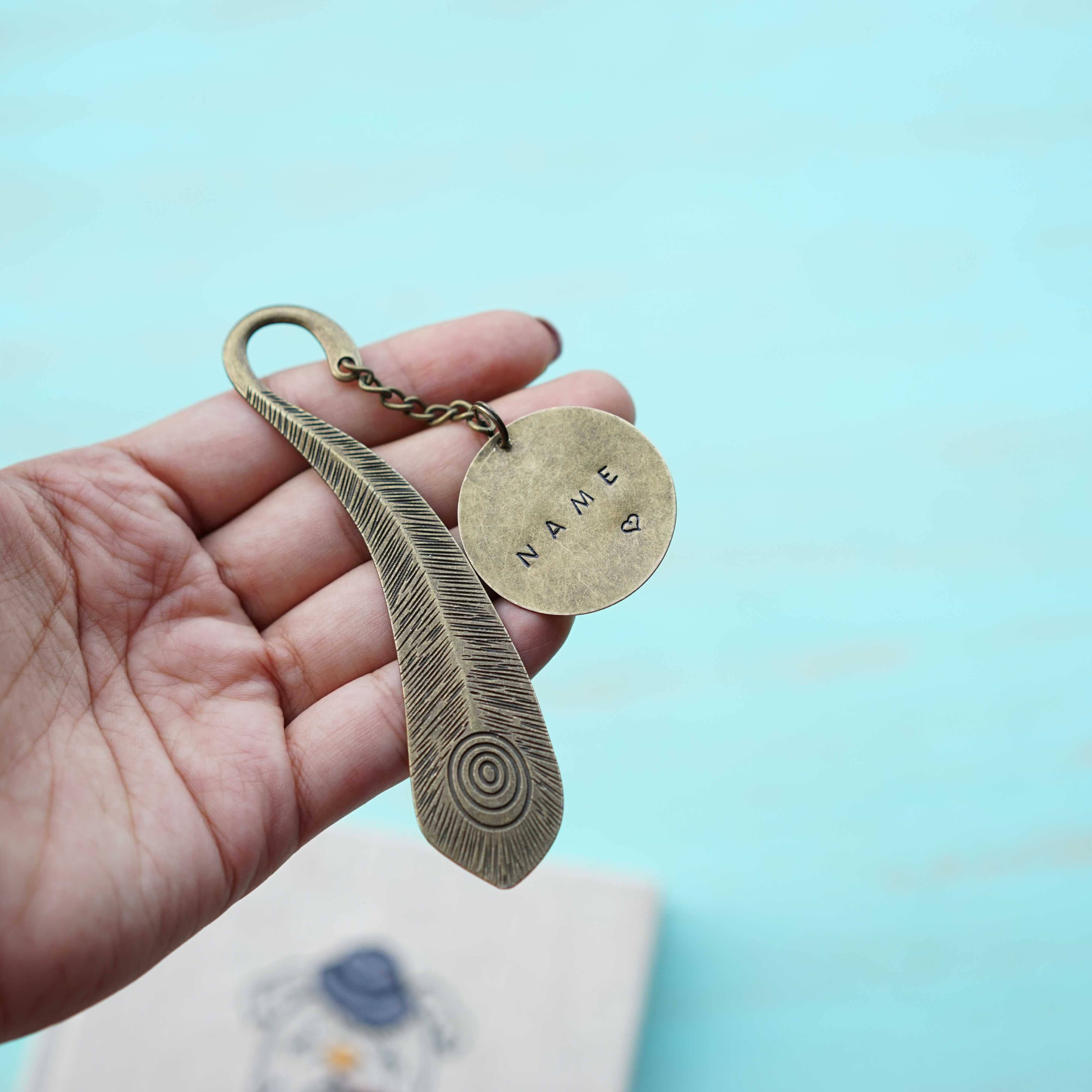 Peacock Feather Hang on Bookmark