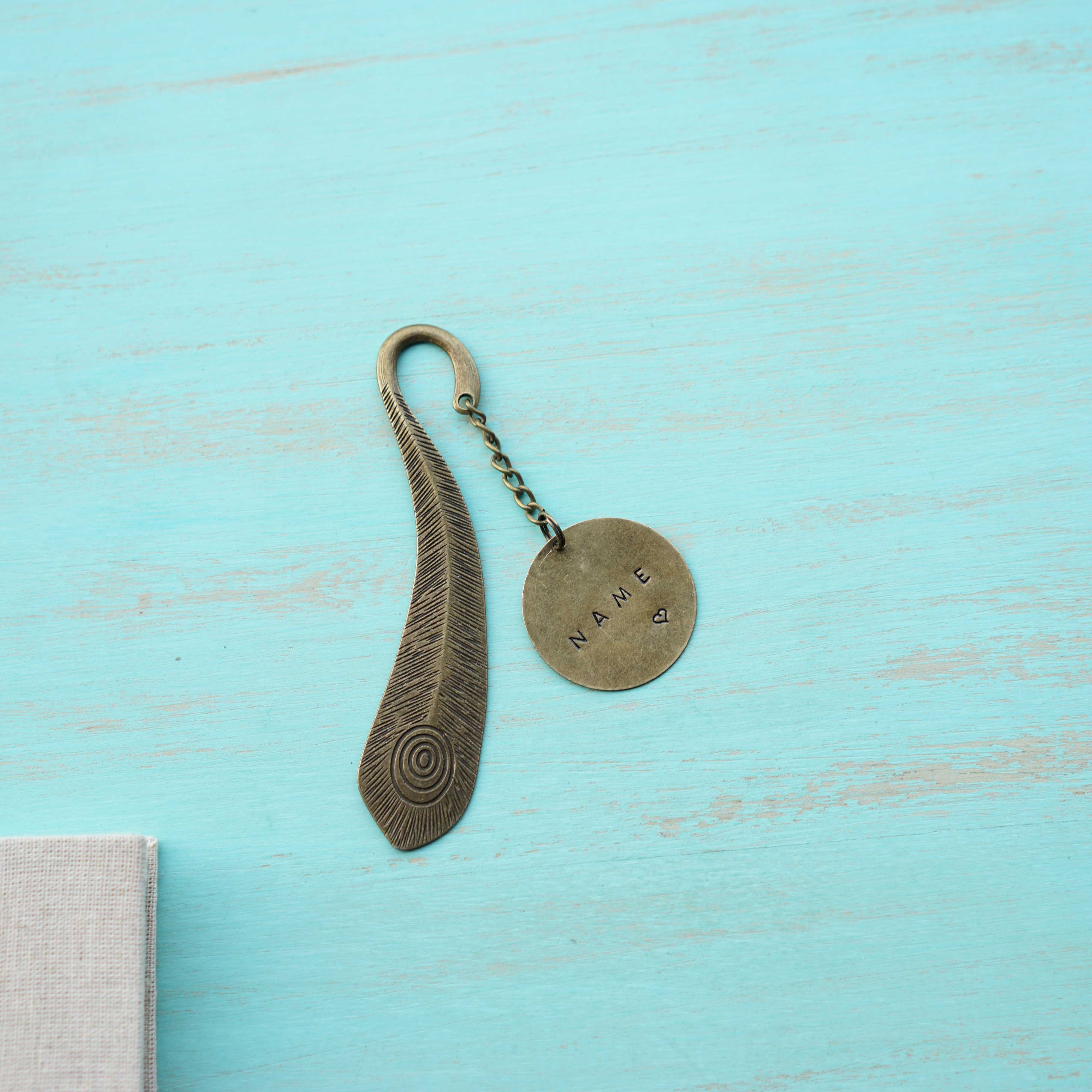 Peacock Feather Hang on Bookmark