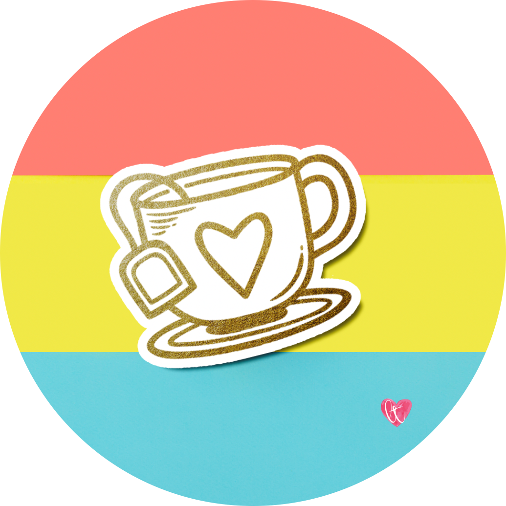 Coffee/Tea cup Foil Vinyl Sticker