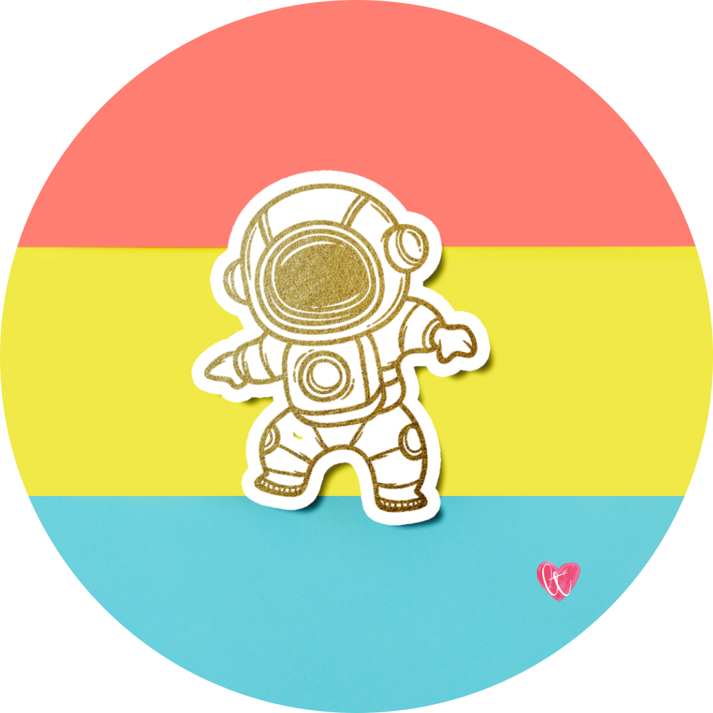 Astronaut Foil Vinyl Sticker