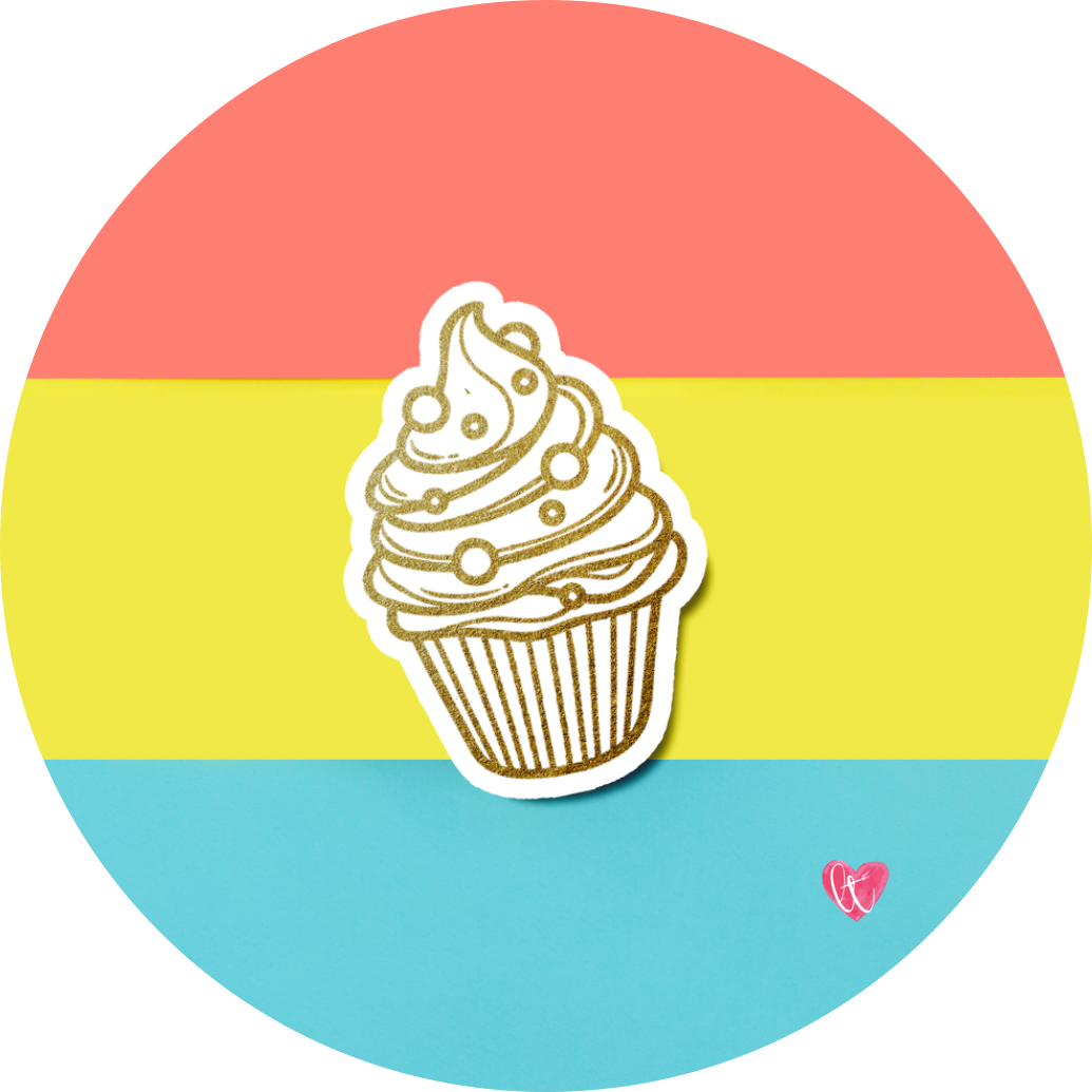 Cupcake Foil Vinyl Sticker