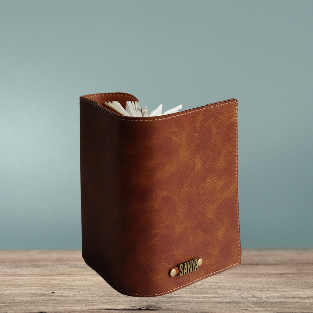 Wrap Diary / Journal with Personalised Name 5x7 inches