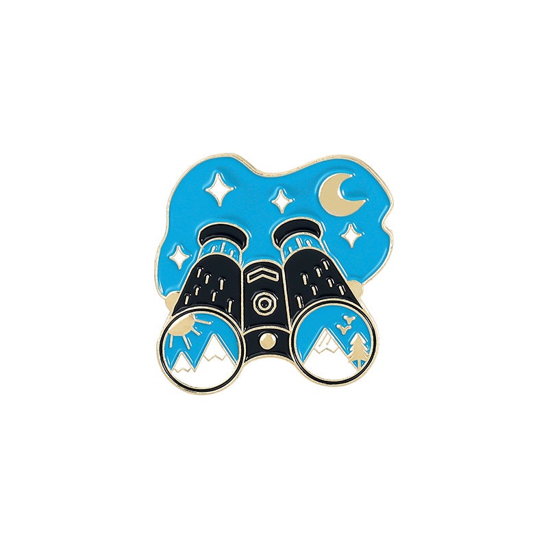 Binocular Brooch - Lapel Pin