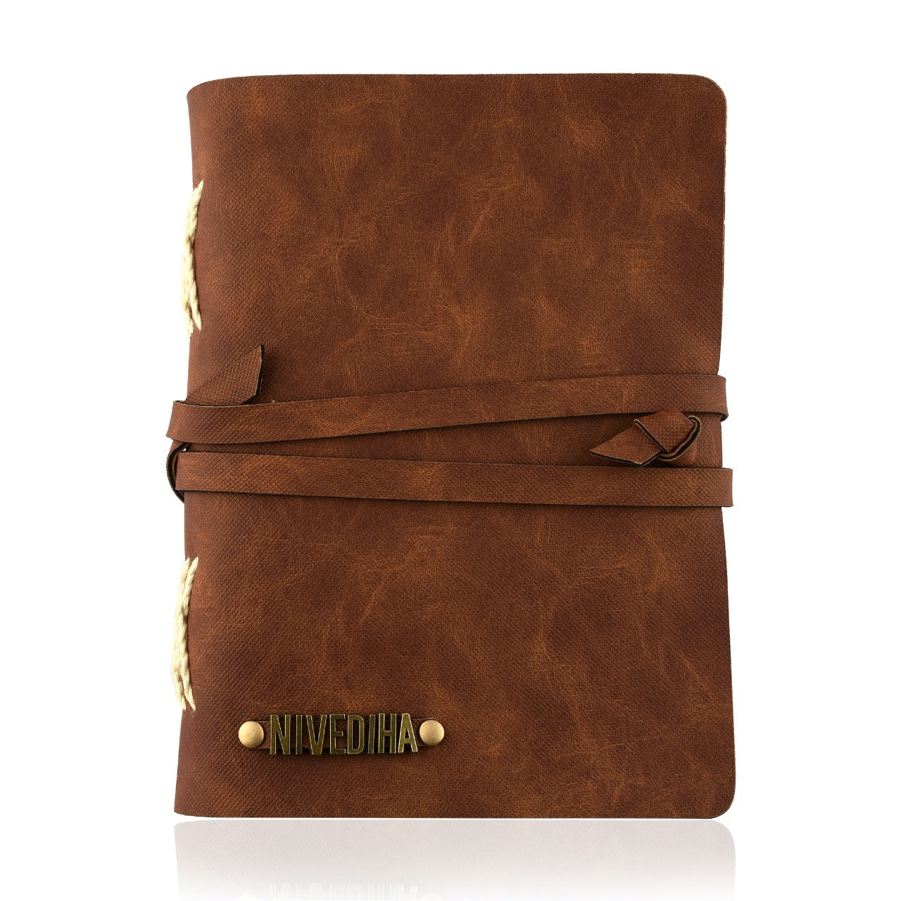 Vintage Wrap Diary / Journal with Personalised Name
