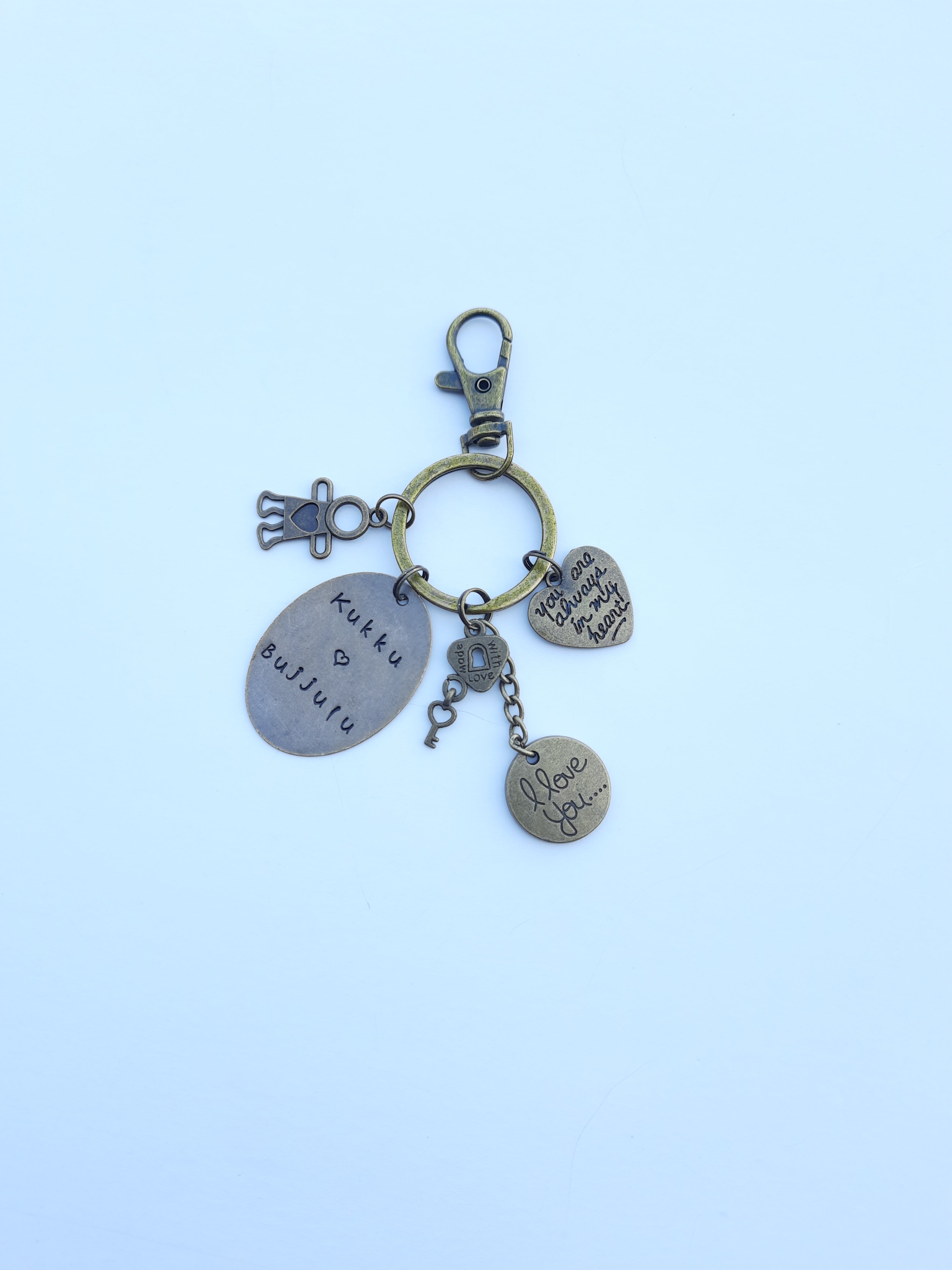 Home sweet home personalised name keychain