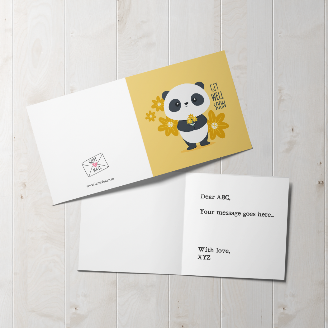 Panda Get well soon Card