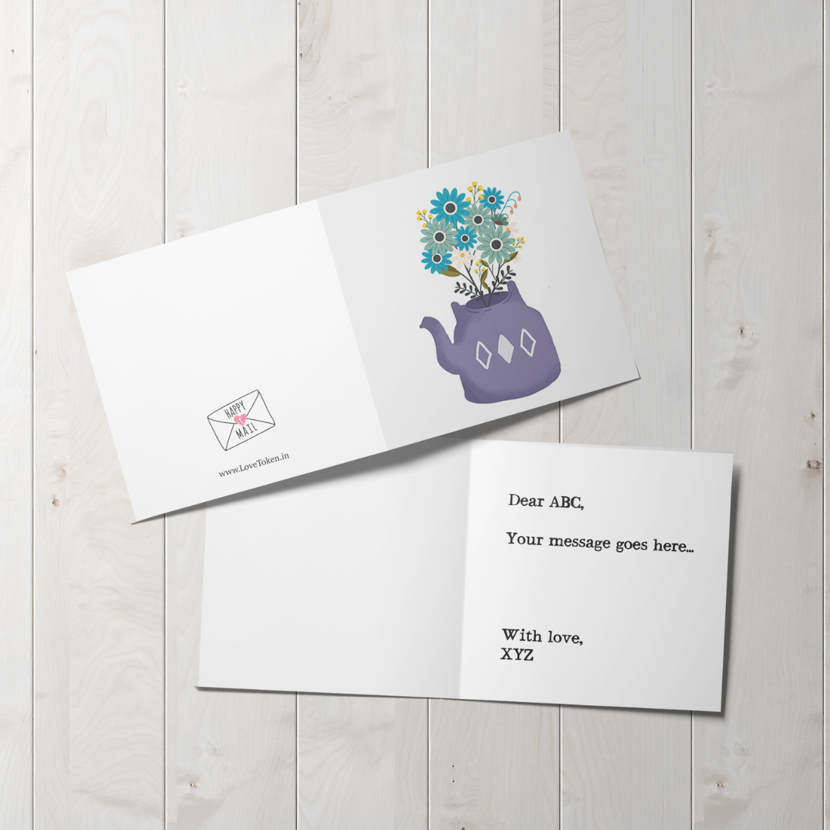 Purple Flowers Card