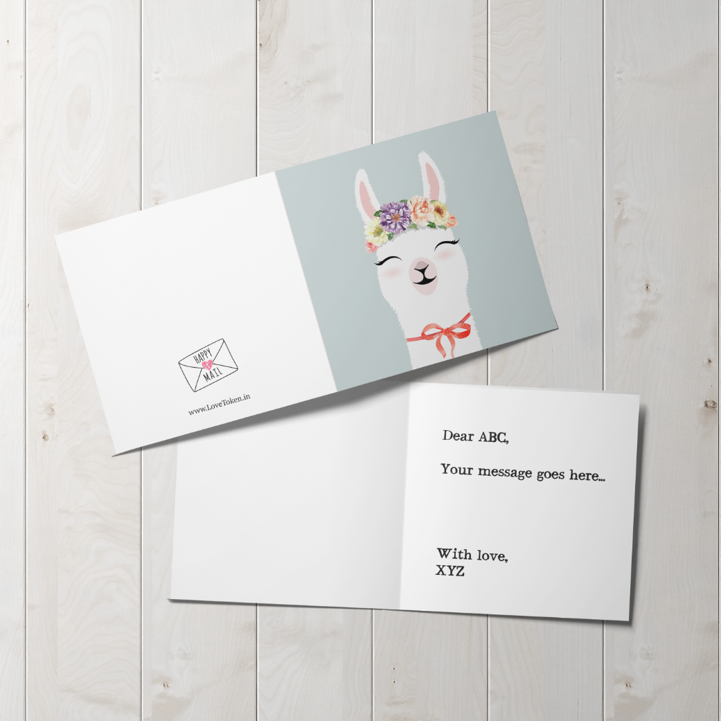 Happy llama Card