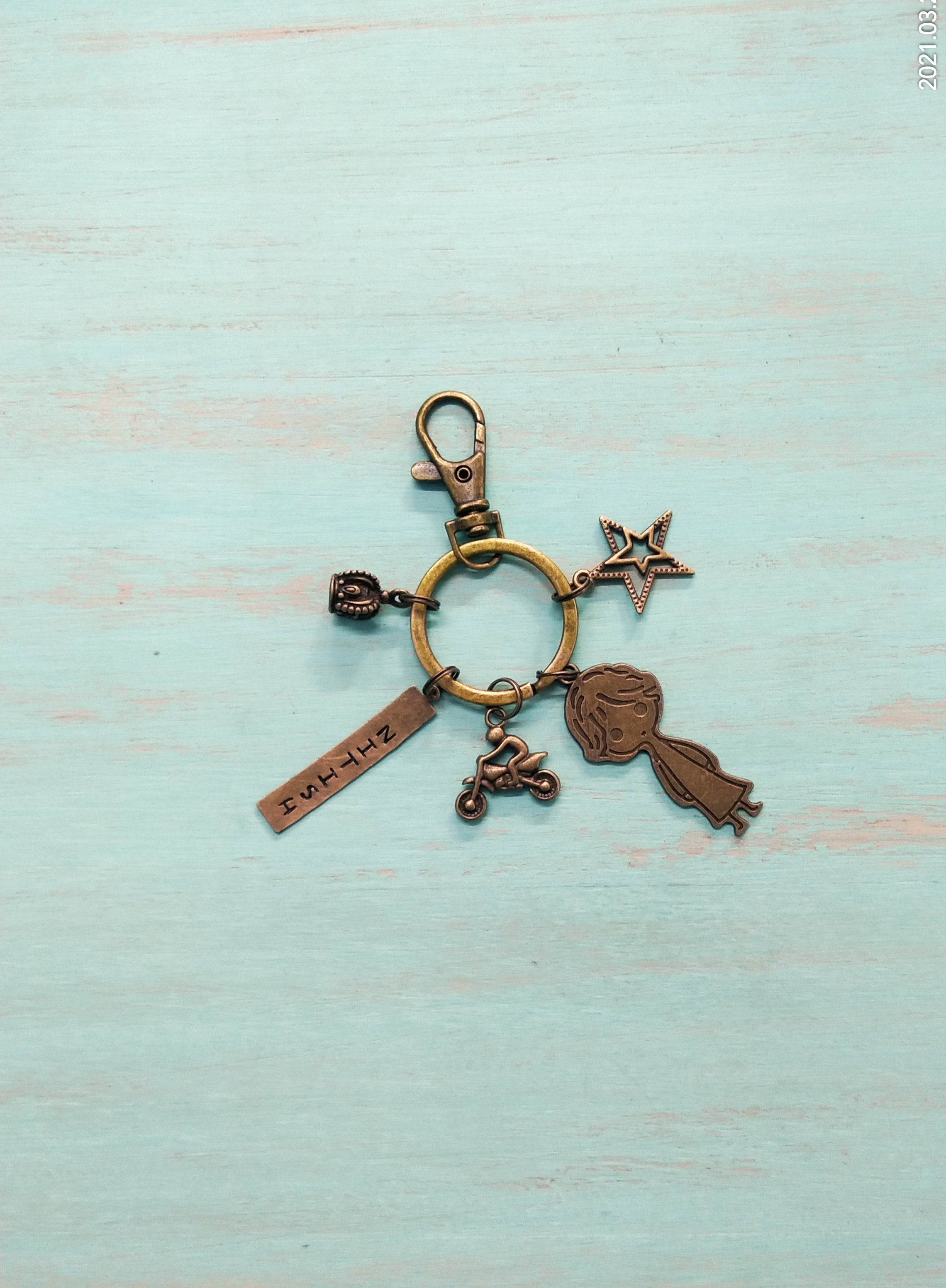 Cute Boy Keychain with name