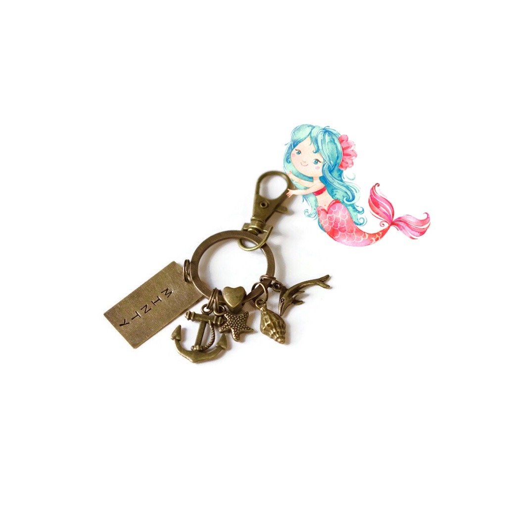 Personalised Mermaid Keychain