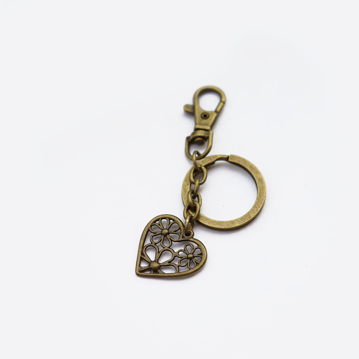 Floral Heart Keychain Personalised