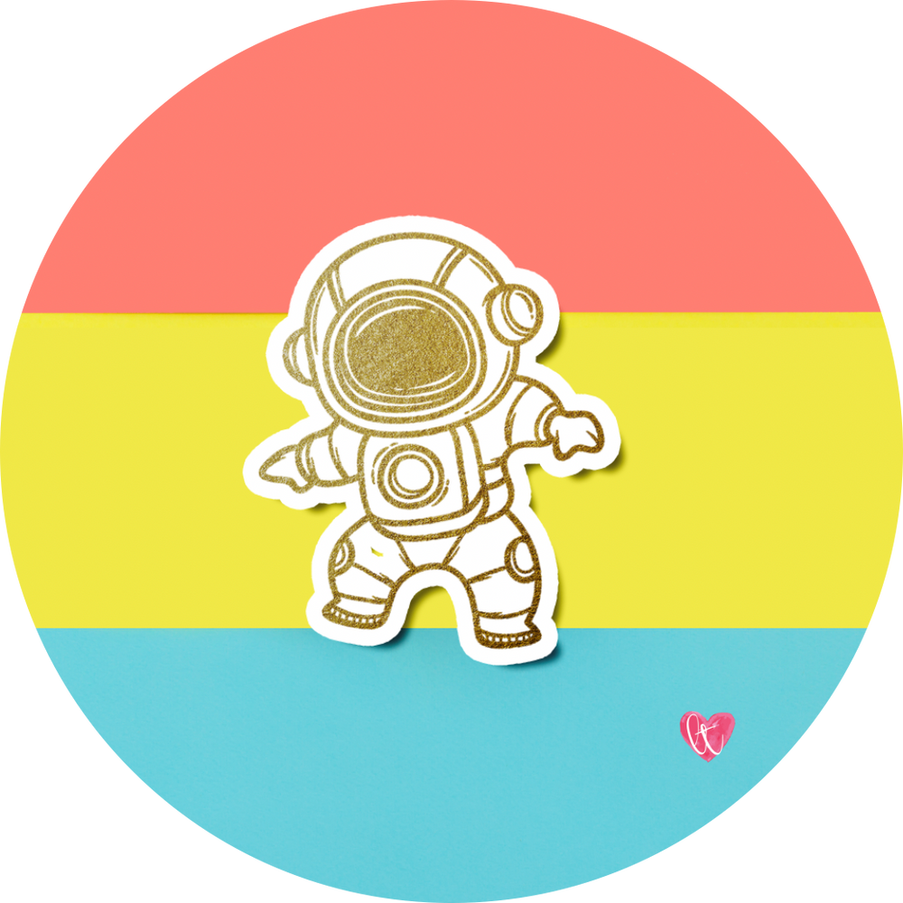 Astronaut Foil Vinyl Sticker 2741