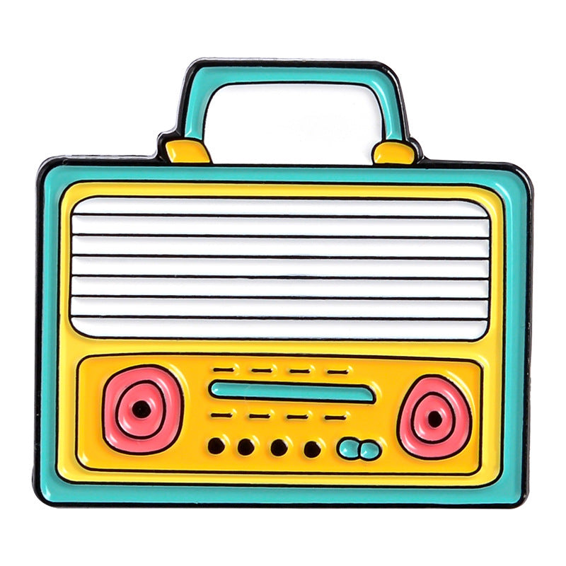 Colourful Radio - Brooch - Lapel Pin